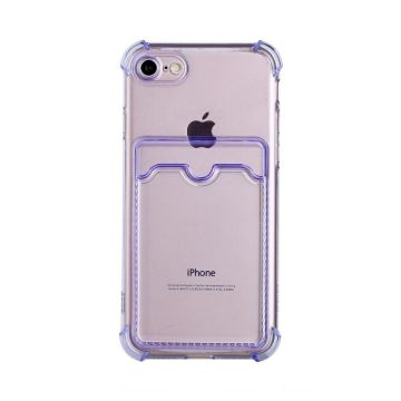 iPhone 7/8/SE (2020/2022) Stöttåligt Skal med Korthållare - Lila- G-SP.se