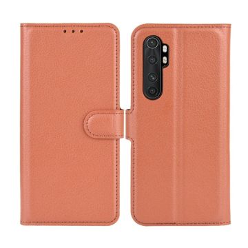 Xiaomi Mi Note 10 Lite Plånboksfodral med Stativ - Brun- G-SP.se