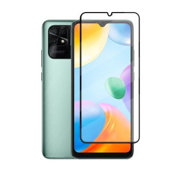 Skärmskydd Redmi 9C NFC - 3D Härdat Glas Svart (miljö)- G-SP.se