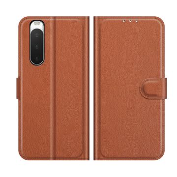 Sony Xperia 10 IV Plånboksfodral med Stativ - Brun- G-SP.se