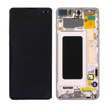 Samsung Galaxy S10 Plus (SM-G975F) Skärm med LCD Display Original - Vit