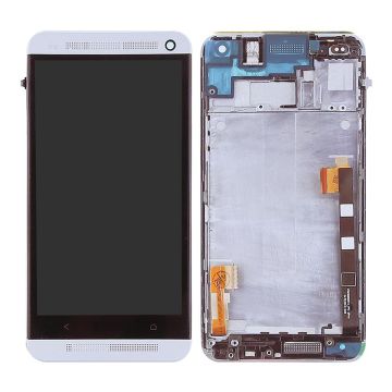 HTC One M7 Skärm med LCD Display OEM - Vit- G-SP.se