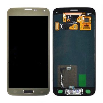 Samsung Galaxy S5 Mini (SM-G800F) Skärm med LCD Display Original - Guld - G-SP.se