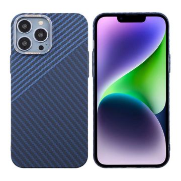 Kolfiber Skal iPhone 13 Pro Max - Blå & Grå