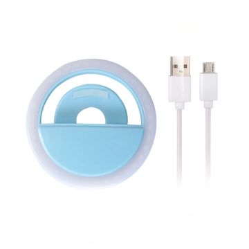 Ringljus/LED-Ring till mobiltelefon - Blå- G-SP.se