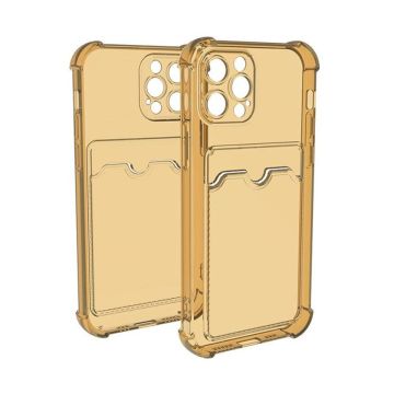 iPhone 13 Pro Max Stöttåligt Skal med Korthållare - Gul- G-SP.se