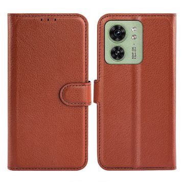 Motorola Moto Edge 40 Plånboksfodral med Stativ - Brun