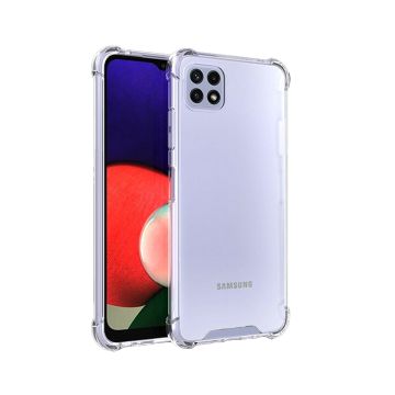 Stöttåligt Skal med Kameraskydd Samsung Galaxy A22 5G - Transparent- G-SP.se