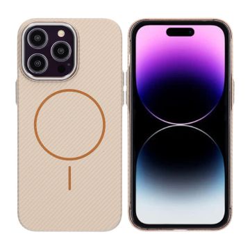 iPhone 14 Pro Mobilskal Carbonmönstrad - Guld