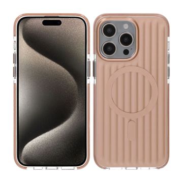 Mönstrat TPU Skal till iPhone 15 Pro Max med MagSafe - Guld