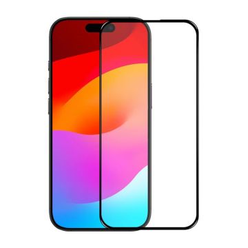 Skärmskydd härdat glas iPhone Air med Aluminium ram - miljö