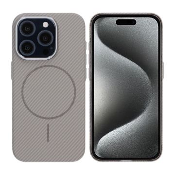 iPhone 15 Pro Mobilskal Carbonmönstrad - Grå