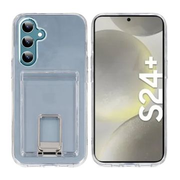 Samsung Galaxy S24 Plus Mobilskal med Korthållare och Stativ Rvelon  - Transparent