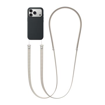 Crossbody Strap för iPhone mobilskal - Ljusgrå