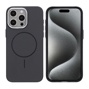 iPhone 15 Pro Max Mobilskal Carbonmönstrad - Svart