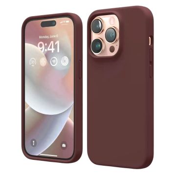 Rvelon Mobilskal Silikon MagSafe för iPhone 14 Pro - Brun