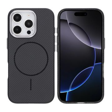 iPhone 16 Pro Mobilskal Carbonmönstrad - Svart