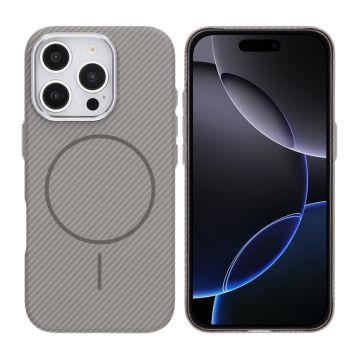iPhone 16 Pro Mobilskal Carbonmönstrad - Grå