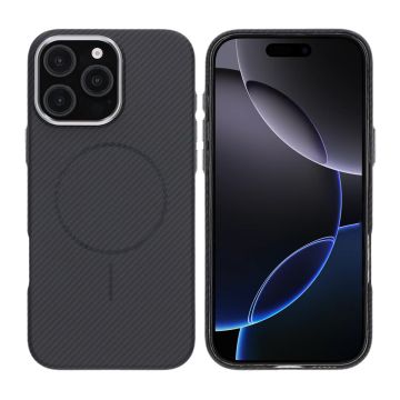 iPhone 16 Pro Max Mobilskal Carbonmönstrad - Svart