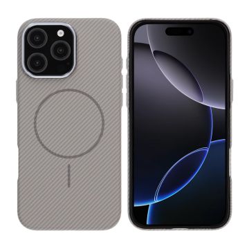 iPhone 16 Pro Max Mobilskal Carbonmönstrad - Grå