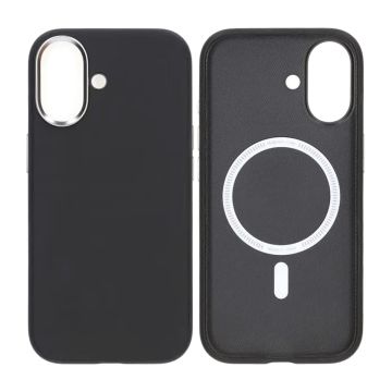 Mobilskal konstläder med Magsafe för iPhone 17 - Svart