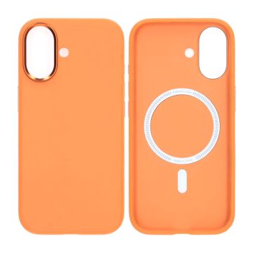 Mobilskal konstläder med Magsafe för iPhone 17 - Orange
