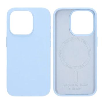 Rvelon Mobilskal Silikon MagSafe för iPhone 15 Pro - Ljusblå