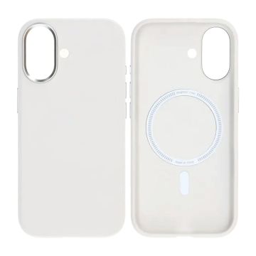 Mobilskal konstläder med Magsafe för iPhone 17 - Vit