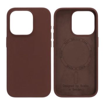 Rvelon Mobilskal Silikon MagSafe för iPhone 15 Pro - Brun