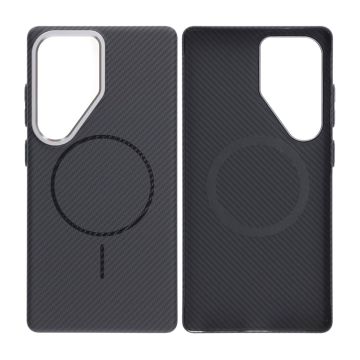 Samsung Galaxy S25 Ultra Mobilskal Carbonmönstrad - Svart