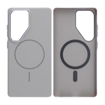 Samsung Galaxy S25 Ultra Mobilskal Carbonmönstrad - Grå