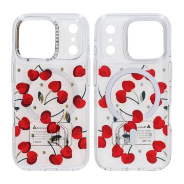 Mobilskal Magsafe till iPhone 17 Pro - Transparent med körsbärs