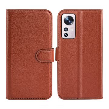 Xiaomi 12 Lite Plånboksfodral med Stativ - Brun- G-SP.se