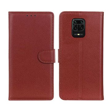 Xiaomi Redmi Note 9 Pro Plånboksfodral med Stativ - Brun- G-SP.se