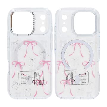 Skal Magsafe till iPhone 17 Pro Max - Transparent med rosett