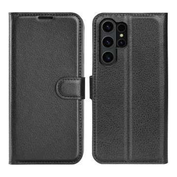 Samsung Galaxy S24 Ultra Plånboksfodral med Stativ - Brun