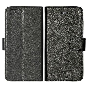 iPhone 6/6S Plånboksfodral Läder med Stativ - Svart- G-SP.se