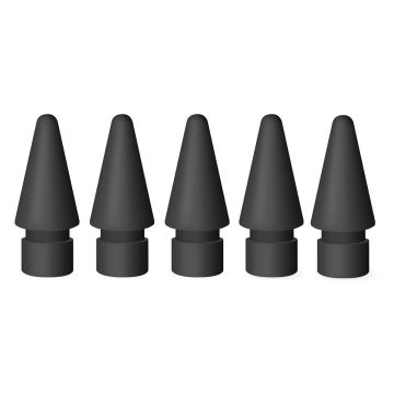 Apple Pencil 1/2 - 5 svarta toppar - Uppgraderade