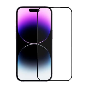 Skärmskydd iPhone 14 Pro Max - 3D Härdat Glas Svart (miljö)- G-SP.se