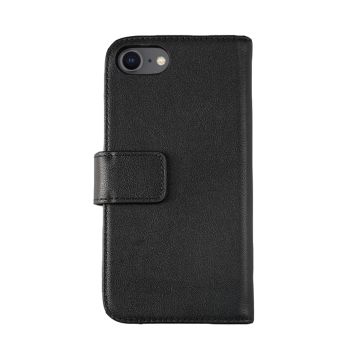 iPhone 7/8/SE 2020 Plånboksfodral Genuint Läder RV - Svart- G-SP.se