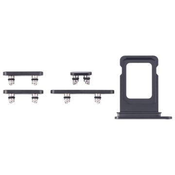 Knappar och Simkorthållare för iPhone 15 Pro/15 Pro Max - Svart