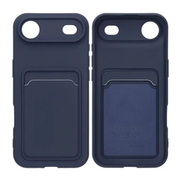 Mobilskal Silikon med Korthållare för iPhone Air - Blå