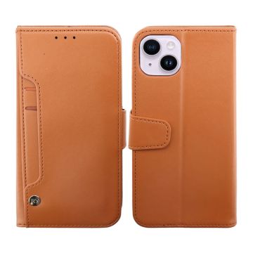 iPhone 14 Plus Plånboksfodral Extra Kortfack Rvelon - Brun- G-SP.se
