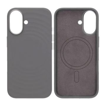 Mobilskal Silikon för iPhone 16 - Grå med Kameraskydd