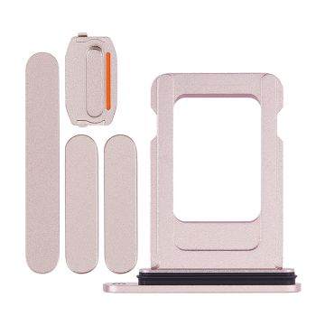 Knappar och Simkorthållare för iPhone 15/15 Plus - Rosa