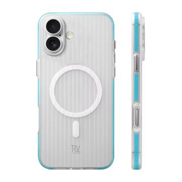 Rvelon Mobilskal Korrugerad Magsafe för iPhone 17 - Blå