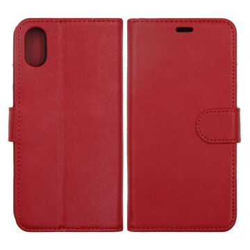 iPhone X/XS Plånboksfodral Magnet Läder med Stativ G-SP - Röd- G-SP.se