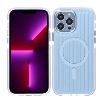 Mönstrat TPU Skal till iPhone 13 Pro Max med MagSafe - Blå