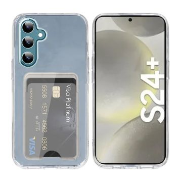 Samsung Galaxy S24 Plus Mobilskal med Korthållare Rvelon - Transparent