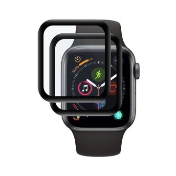 Skärmskydd Apple Watch SE 1/2 40mm - Härdat Glas Svart